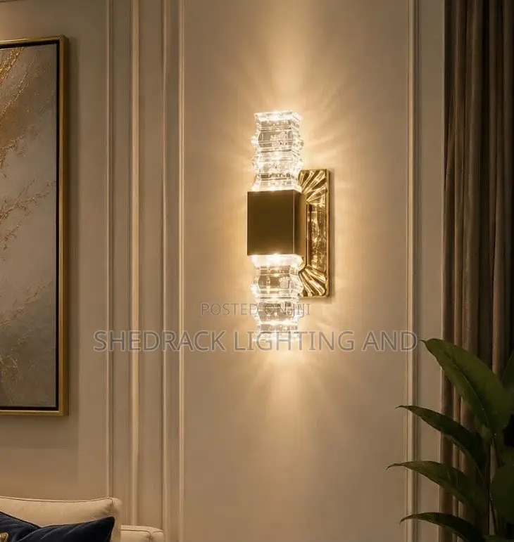 Double Stack Crystal Wall Light - Gold Edition!