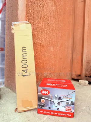 Itel Solar Ceiling Fan for Home & Office – 56" 20W