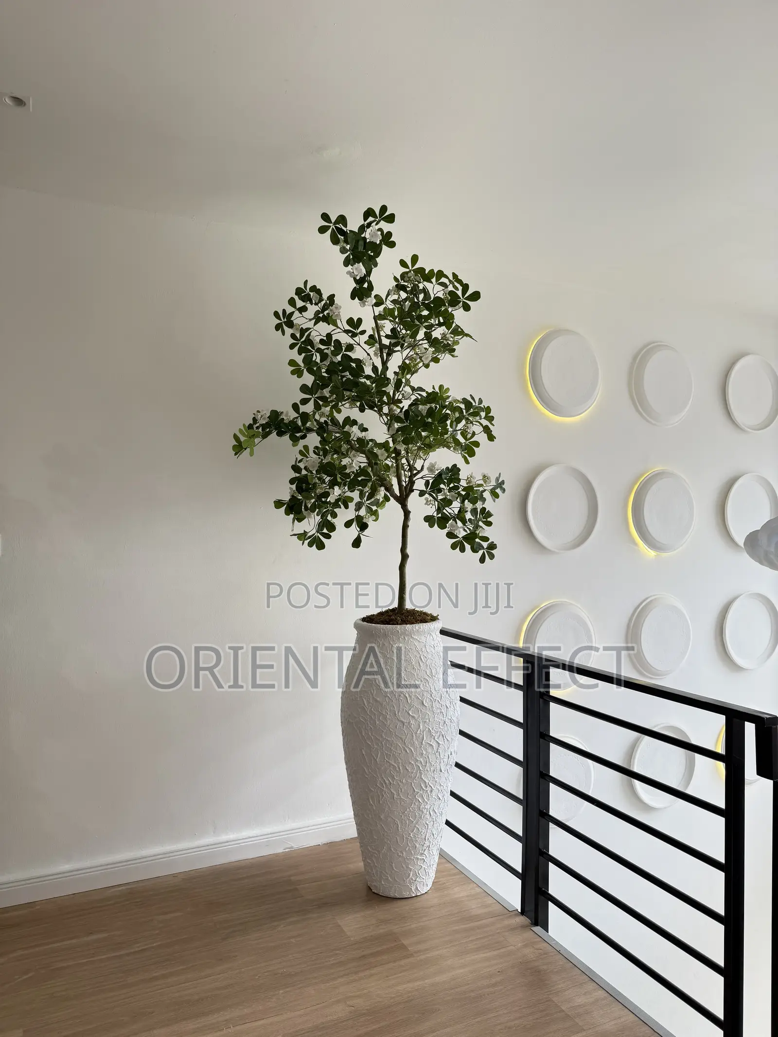 White Nile Pot With Artificial White Exotica | Home Décor Nigeria