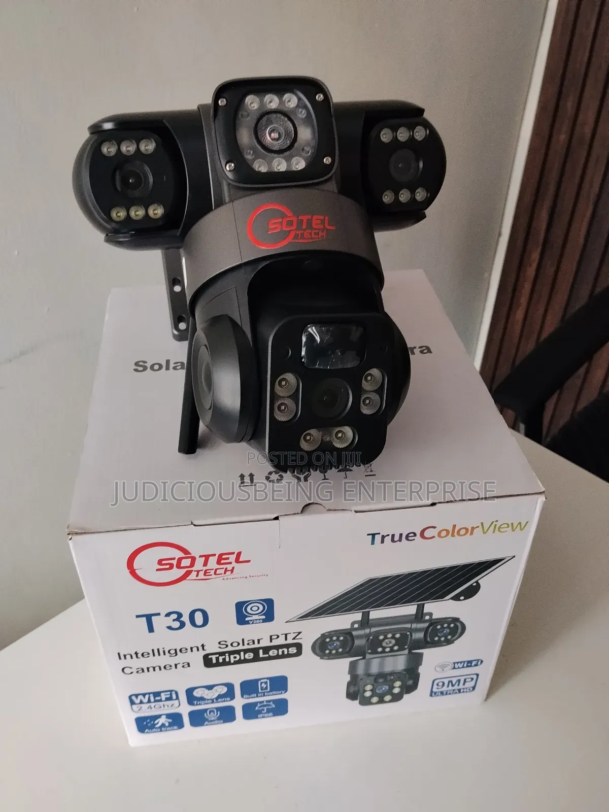 3 Lens Solar WiFi With Night Vision and 2 Way Audio