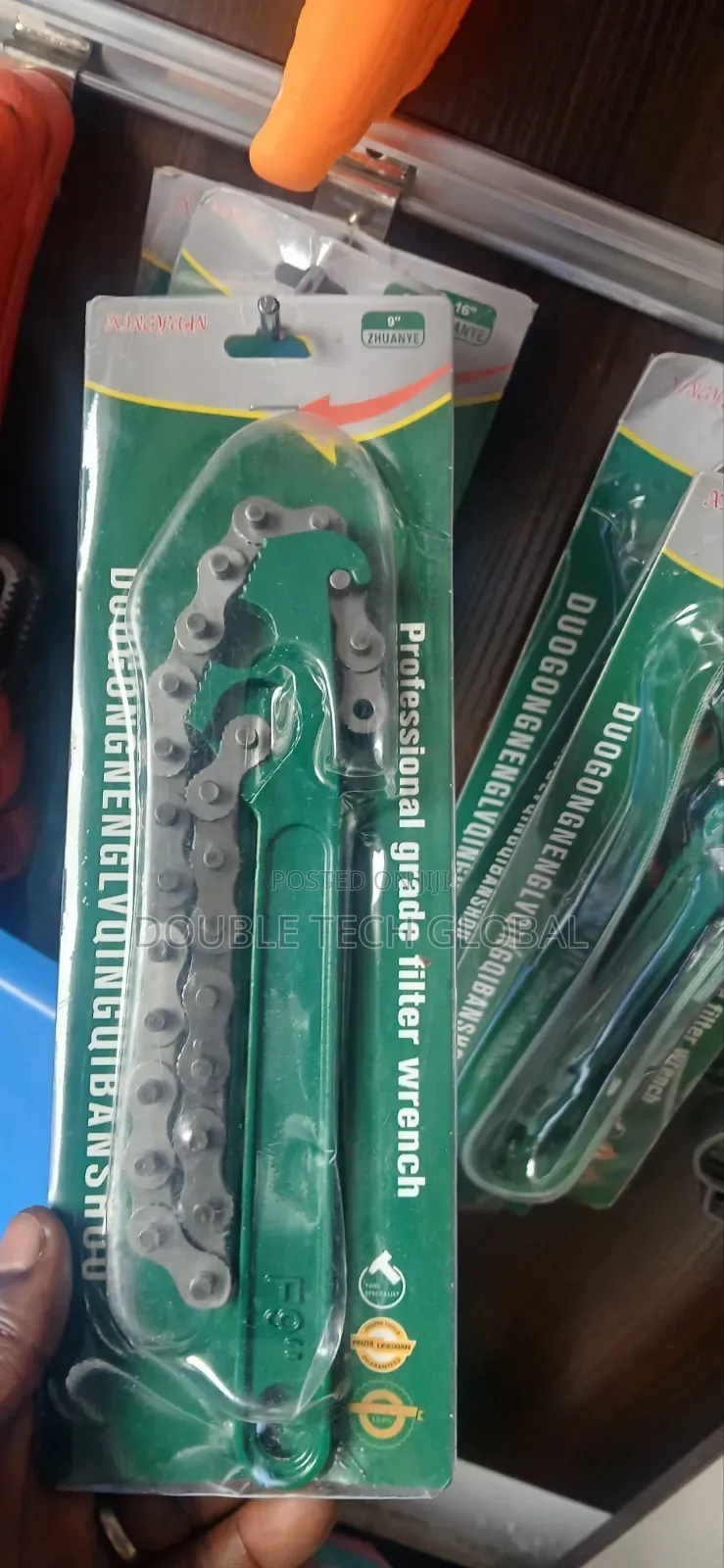 9" Professional Chain Filter Wrench - Oil Filter Chain Spanner Wrench