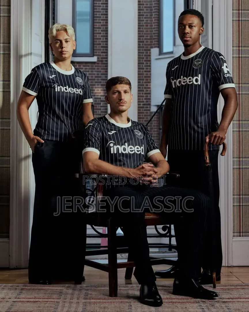 Premium Black & White Pinstripe Football Jersey – Classic Team Style