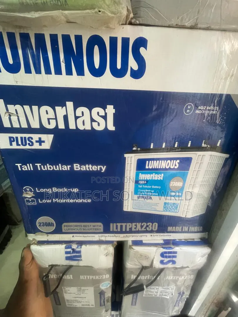 Luminous Inverlast Plus Tubular Battery
