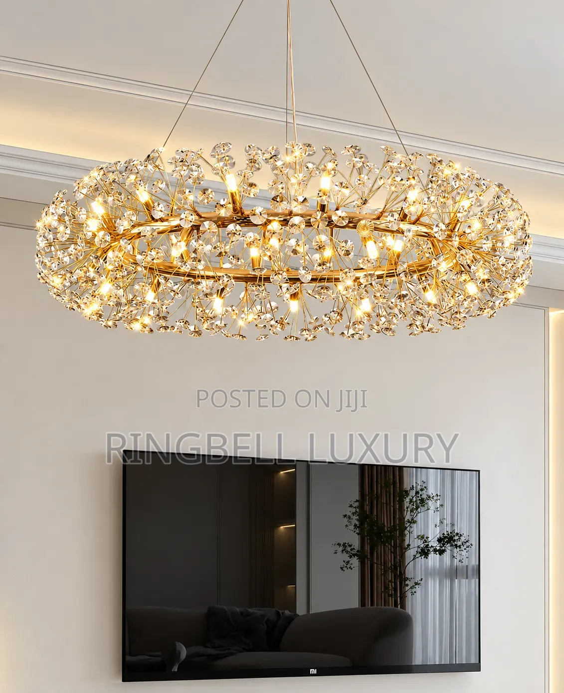 Round Crystal Bead Chandelier