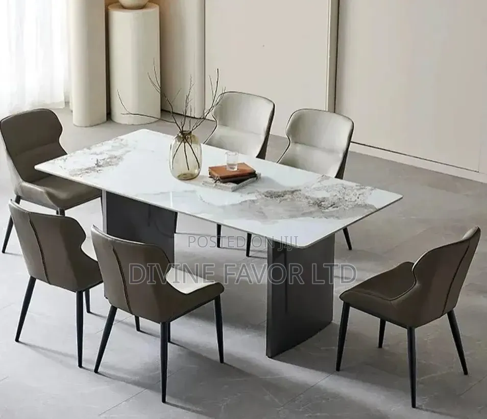 Luxury 6-Seater Marble Dining Set