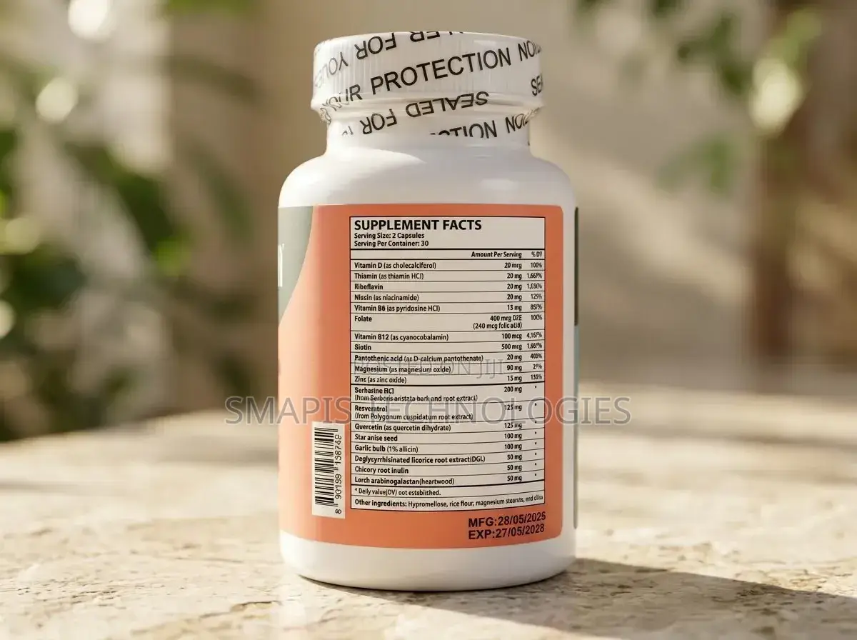 Emma Gut Health Supplement (60 Capsules) - Bloating & Gas Relief