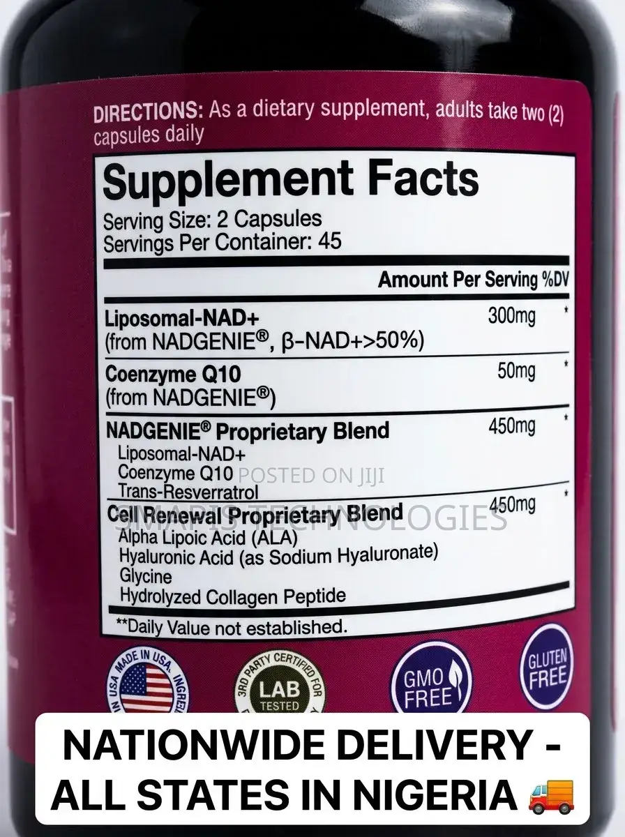 Selerb NAD+ for Women Cellular Energy & Skin Support 1000mg 90Capsules