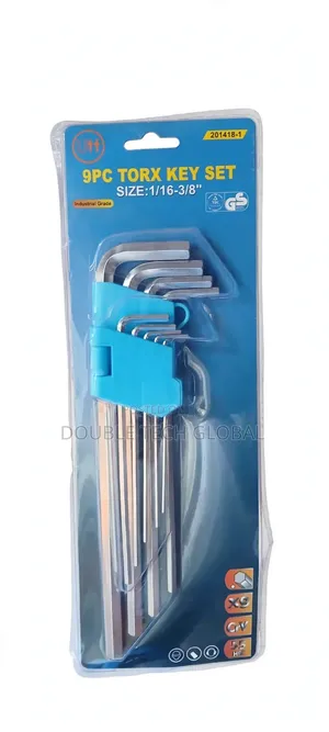 9PC Torx Key Set 1/16-3/8 Inch Industrial Grade Cr-v Long Arm X9