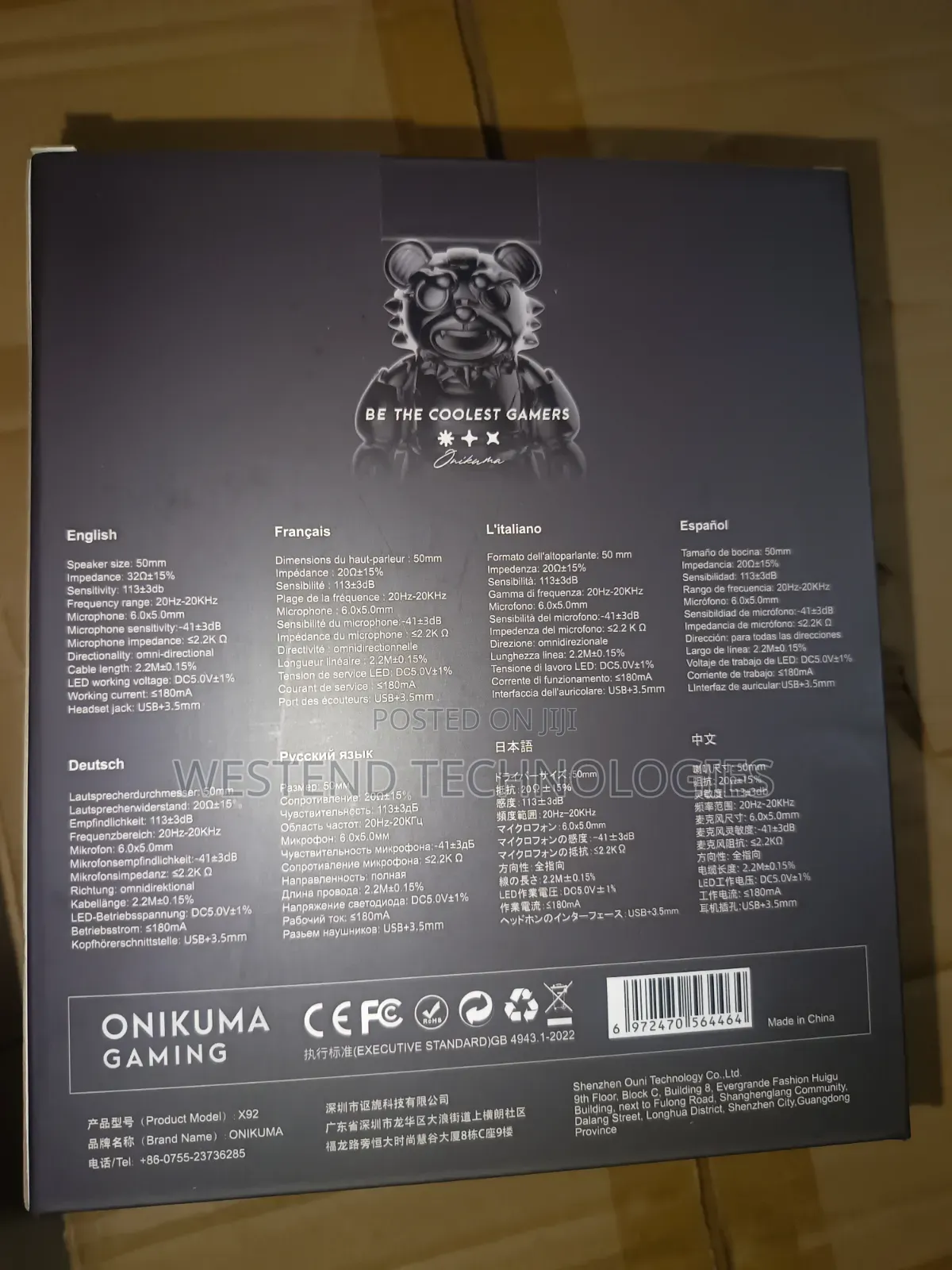 Onikuma X92 RGB Gaming Headset With Noise Cancellation
