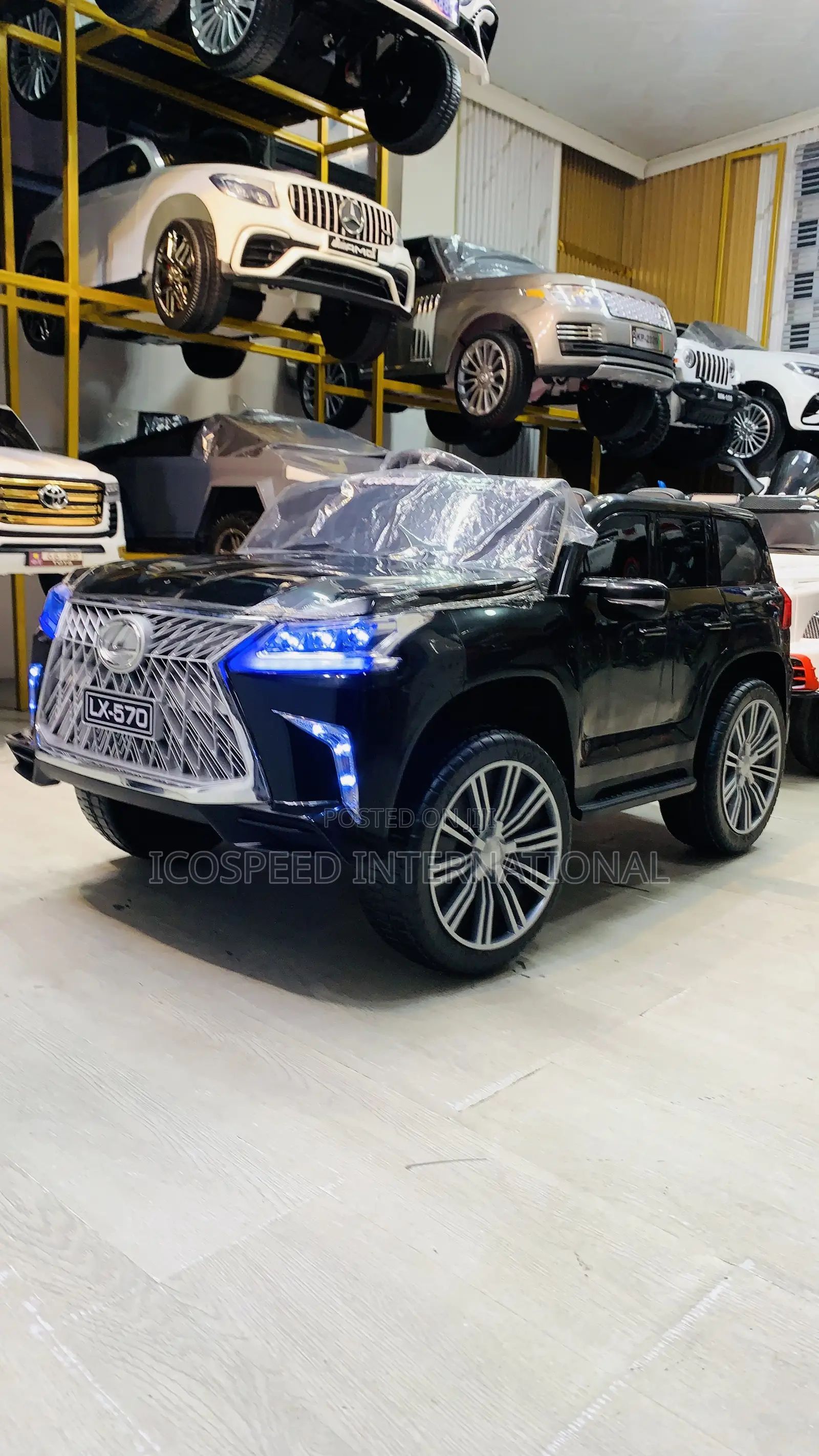 Black Lexus 570 Electric Kids Car With Bluet and Remote Age 1-7