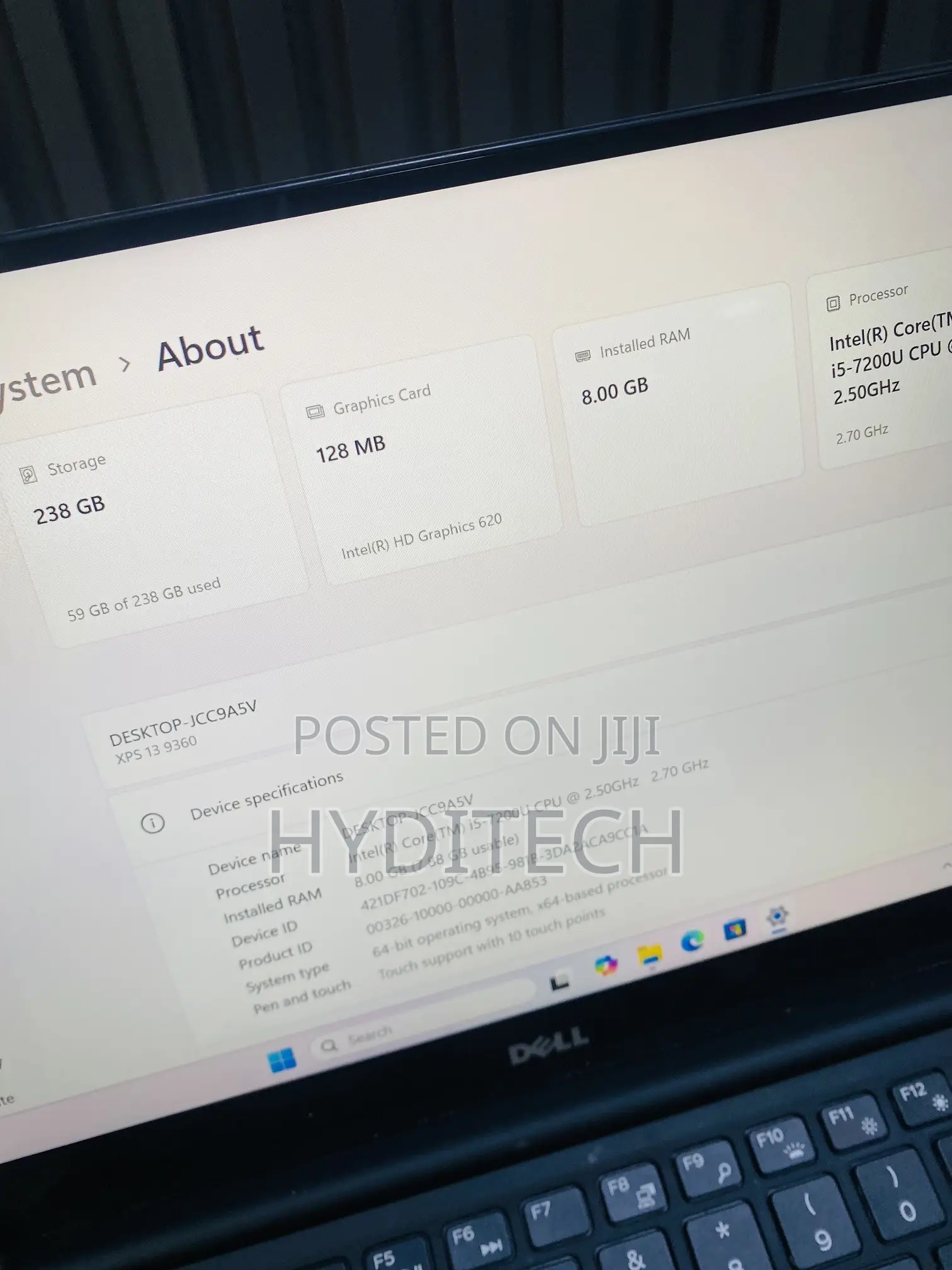 Laptop Dell XPS 13 9360 8GB Intel Core i5 SSD 256GB