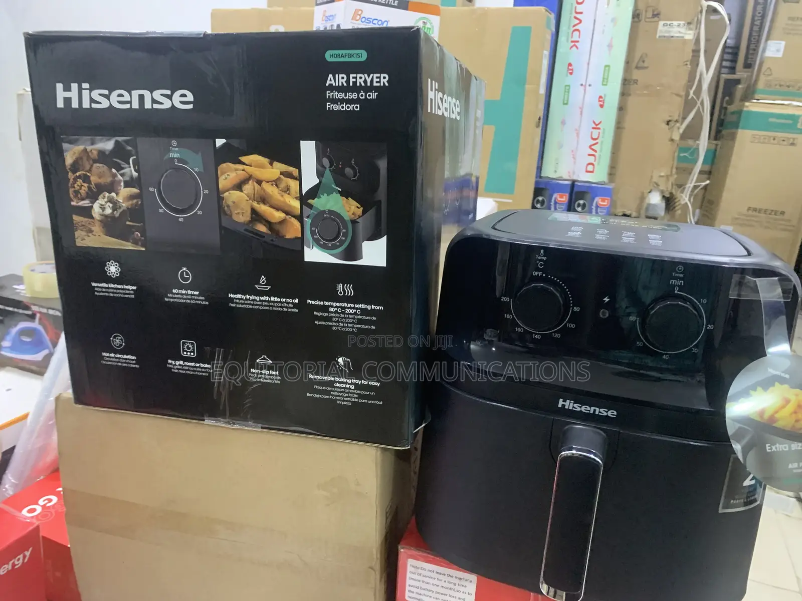 Hisense HO8AFBK1S1 8L Air Fryer With Generous Cooking Capacity