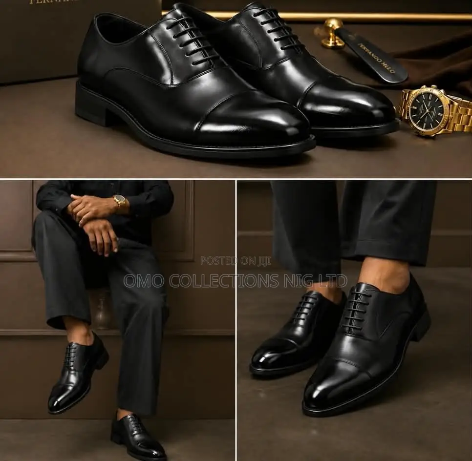 Men’s Luxury Leather Lace-Up Shoes – Premium Elegant Formal Shoes