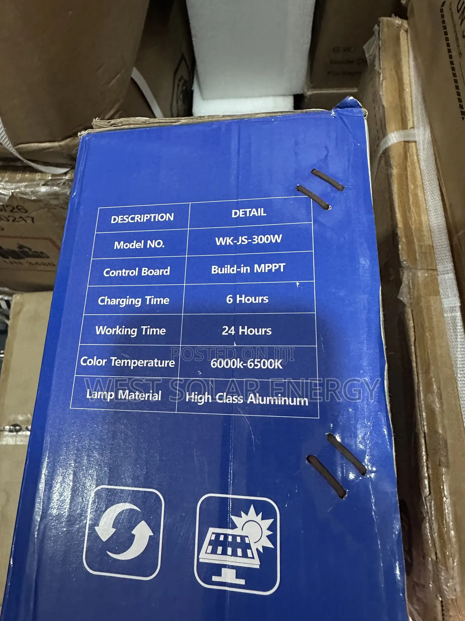 300W Wakatek Built in MPPT Solar Flood Light