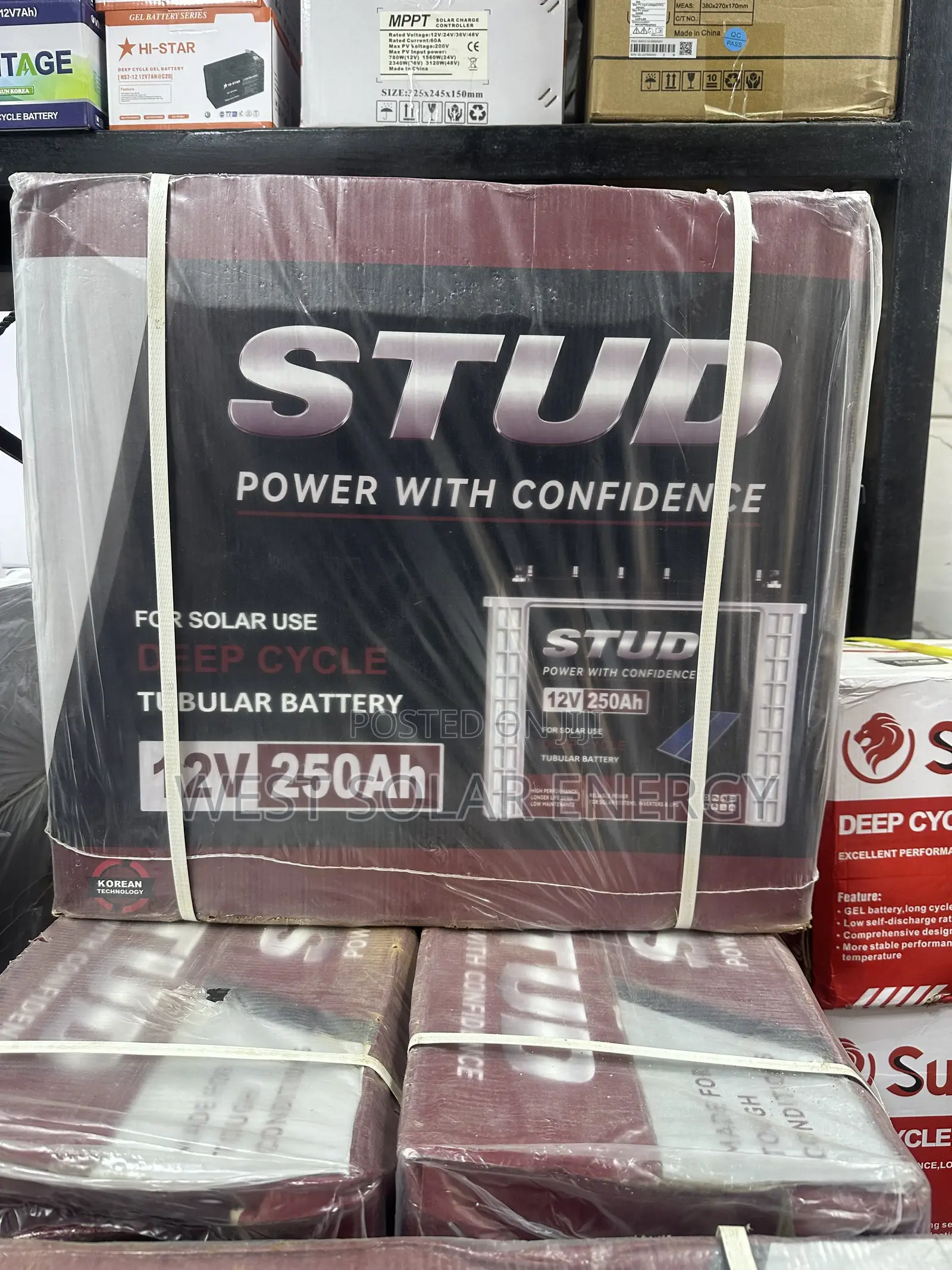 250Ah 12V STUD Tubular Battery