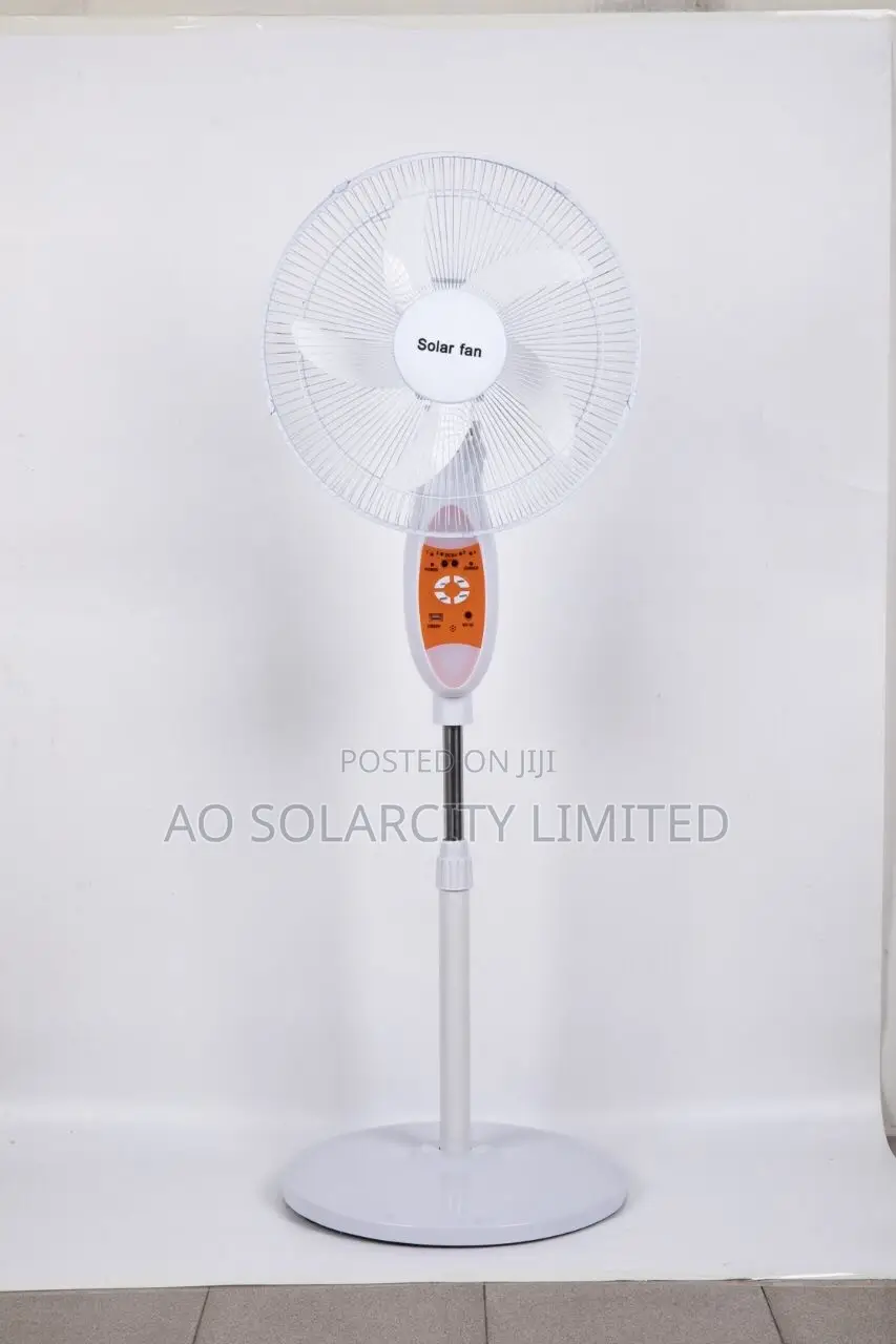Solar Rechargeable Solar Standing Fan.