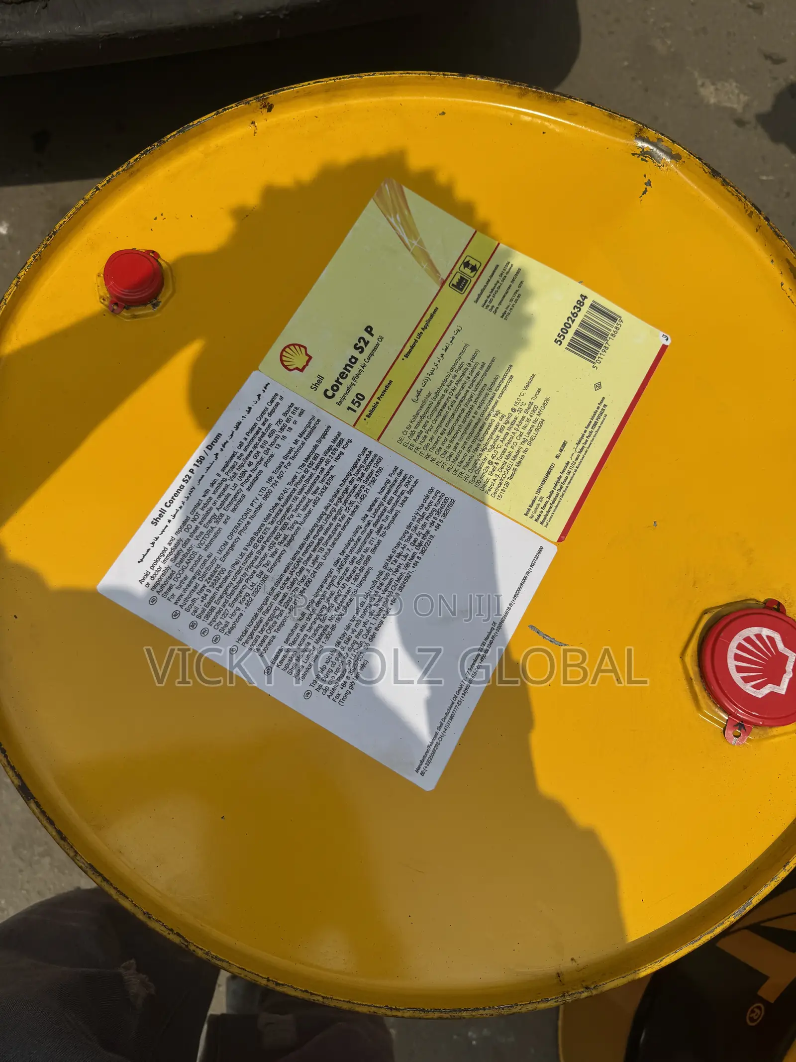 Drum of Shell Corena S2 P 150 Reciprocating Compressor Oil