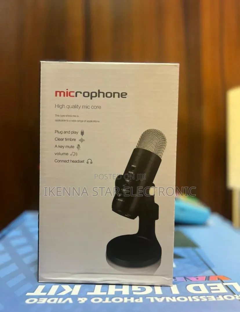 Podcast Microphone Audio Video Recording Laptop USB Mic +Type C