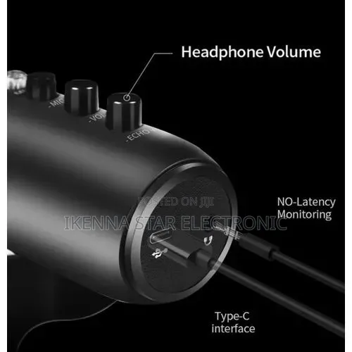 Podcast Microphone Audio Video Recording Laptop USB Mic +Type C