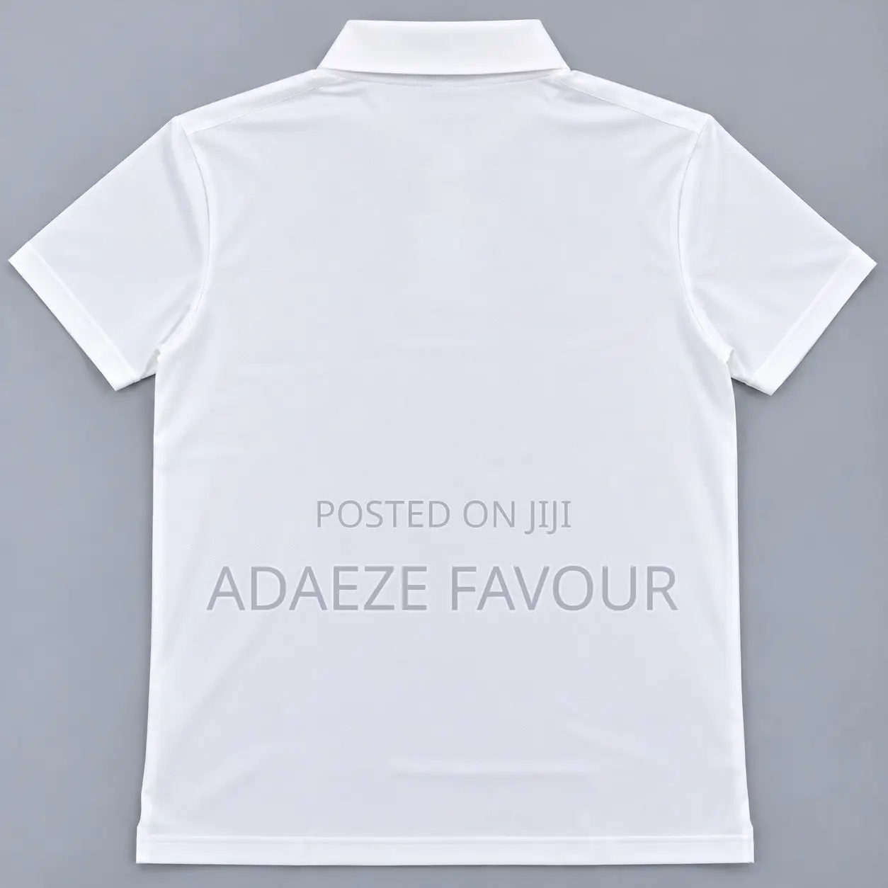 Men’s White Color-Block Polo Shirt and Color Grey