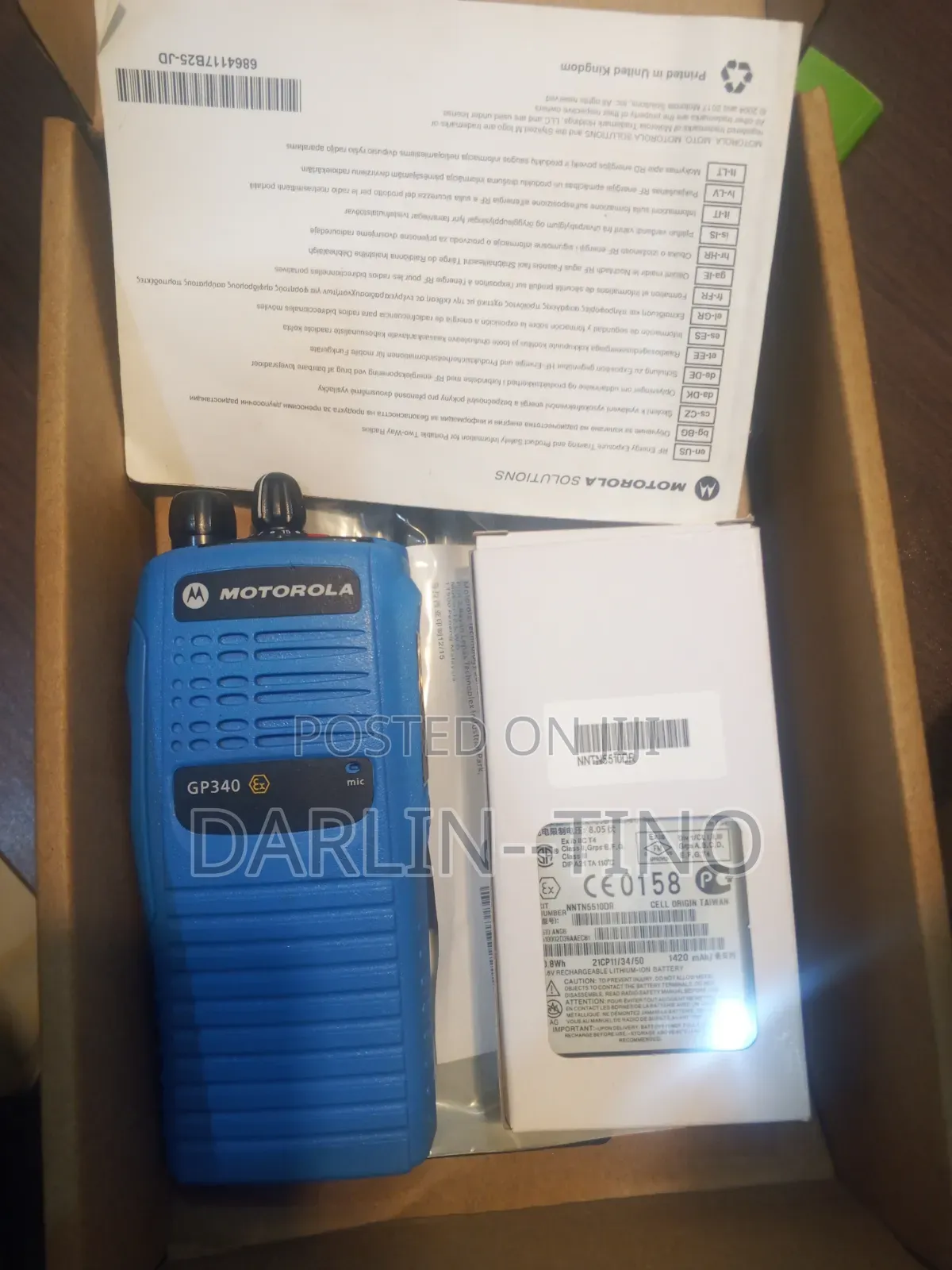 Motorola GP340Ex ATEX Two-Way Radio (Walkie-Talkie)