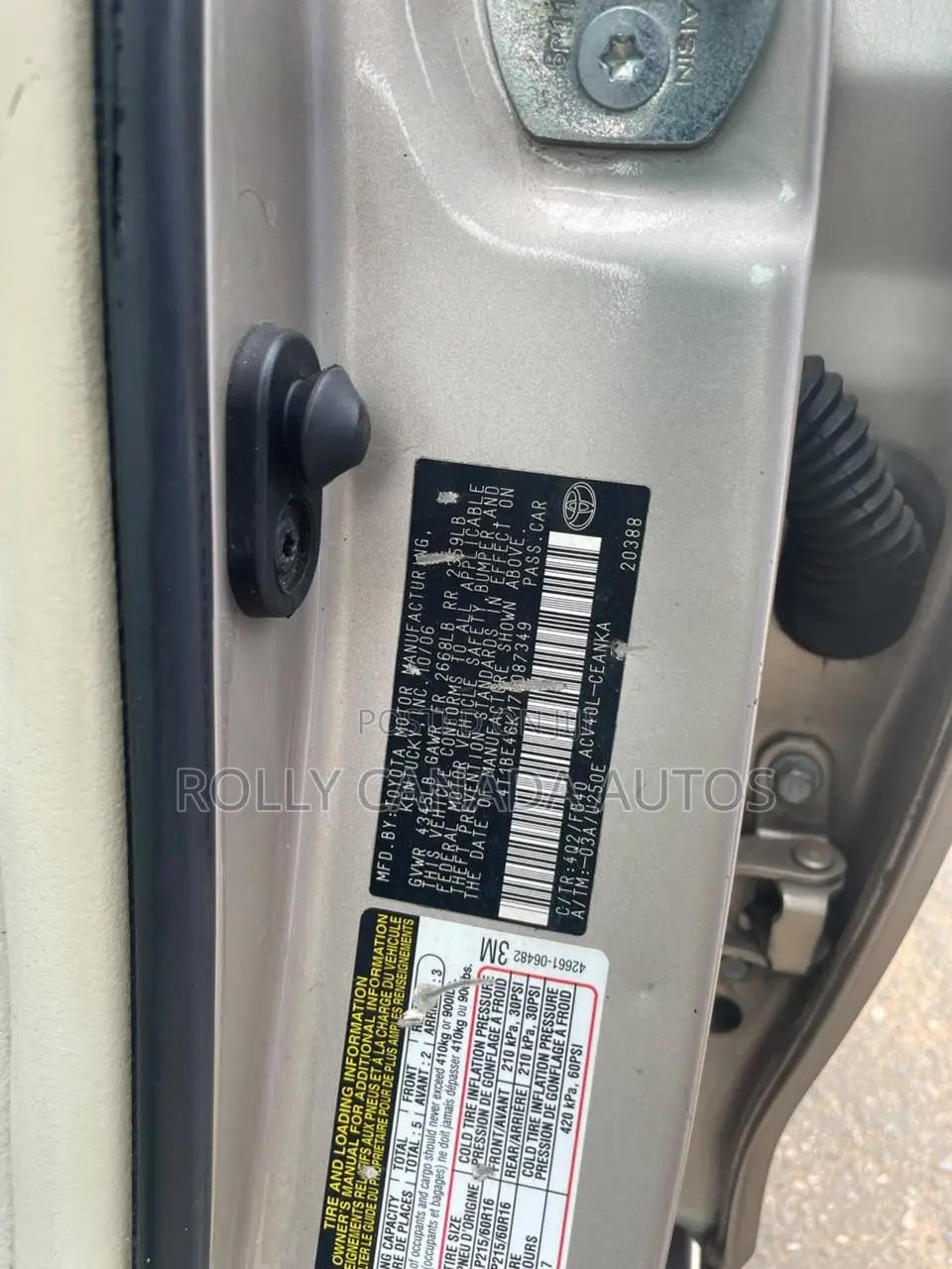 Toyota Camry 2.4 LE 2008 Gold