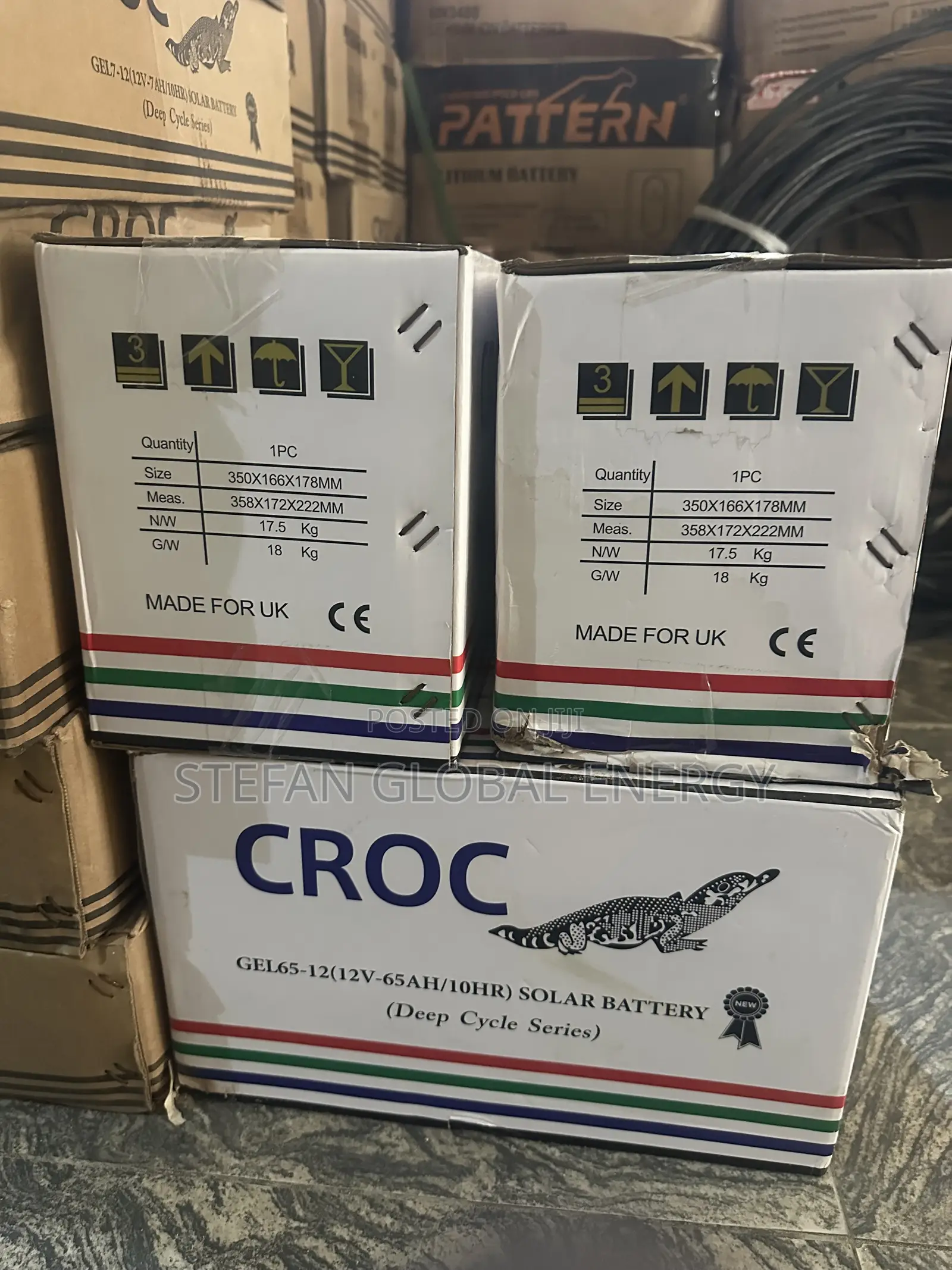 65Ah .12v Croc Dry Cell Battery