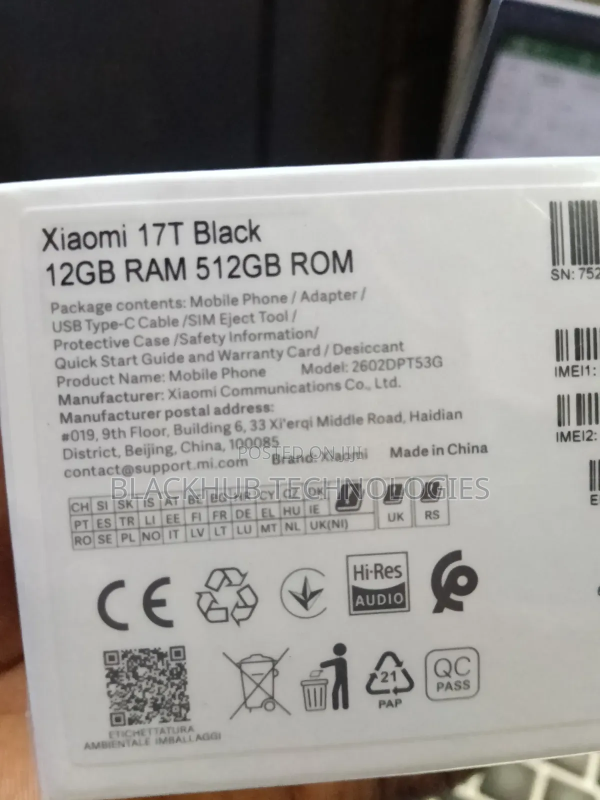 New Xiaomi 17T 512 GB Black