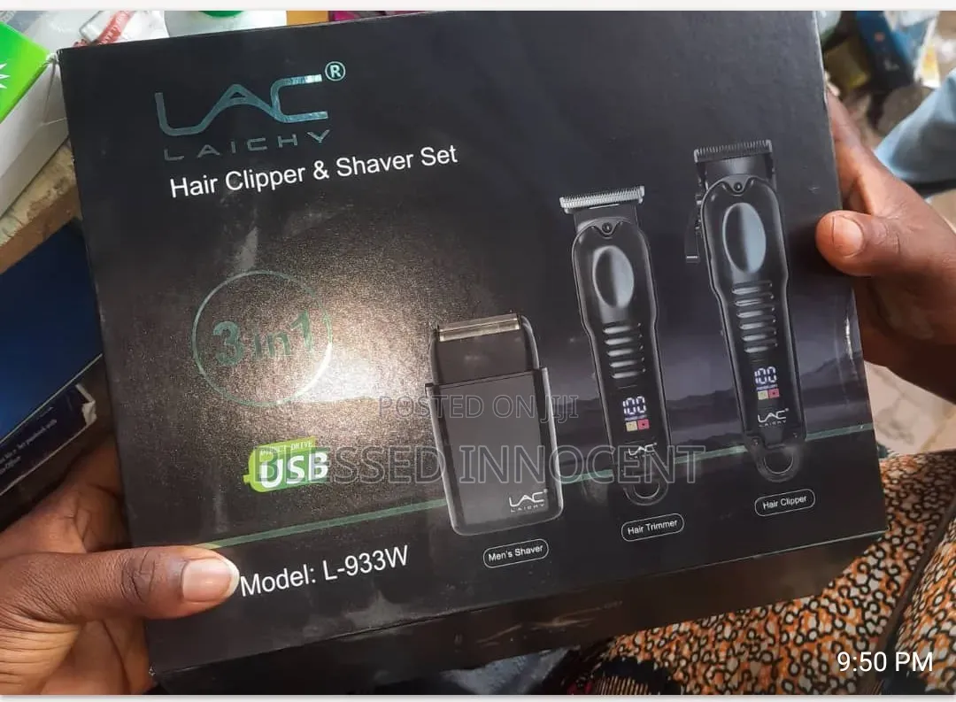LAICHY L-933w 3-in-1 Professional Hair Clipper and Shaver Set