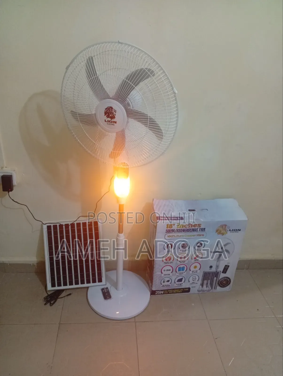 Lion Electric 18 Inches Solar Fan