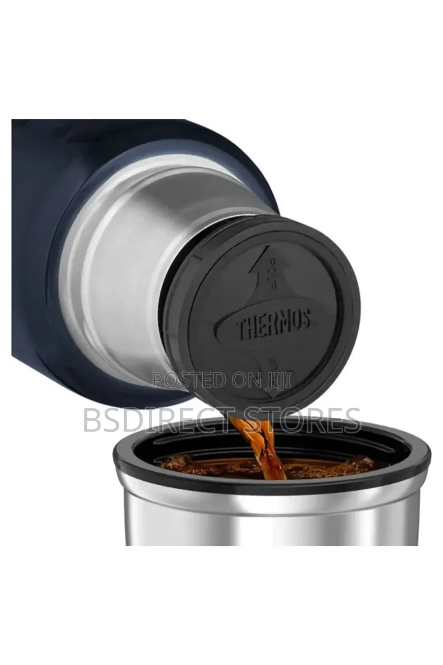 Genuine BLACK Thermos 1.2L King Stainless Steel Flask Vacuum