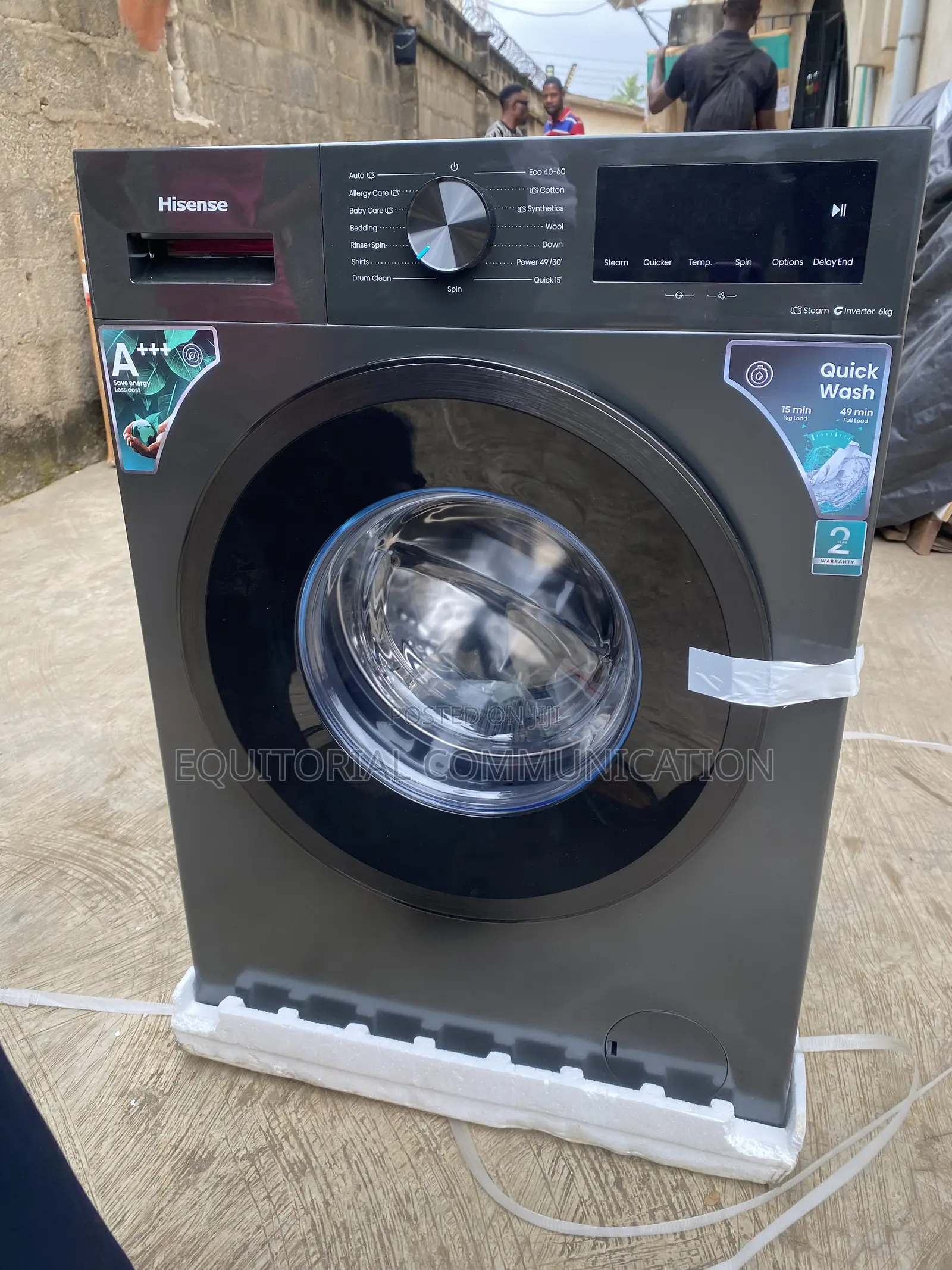 Hisense WF1I6022BK Modern 6KG Front Load Inverter Washing Machine