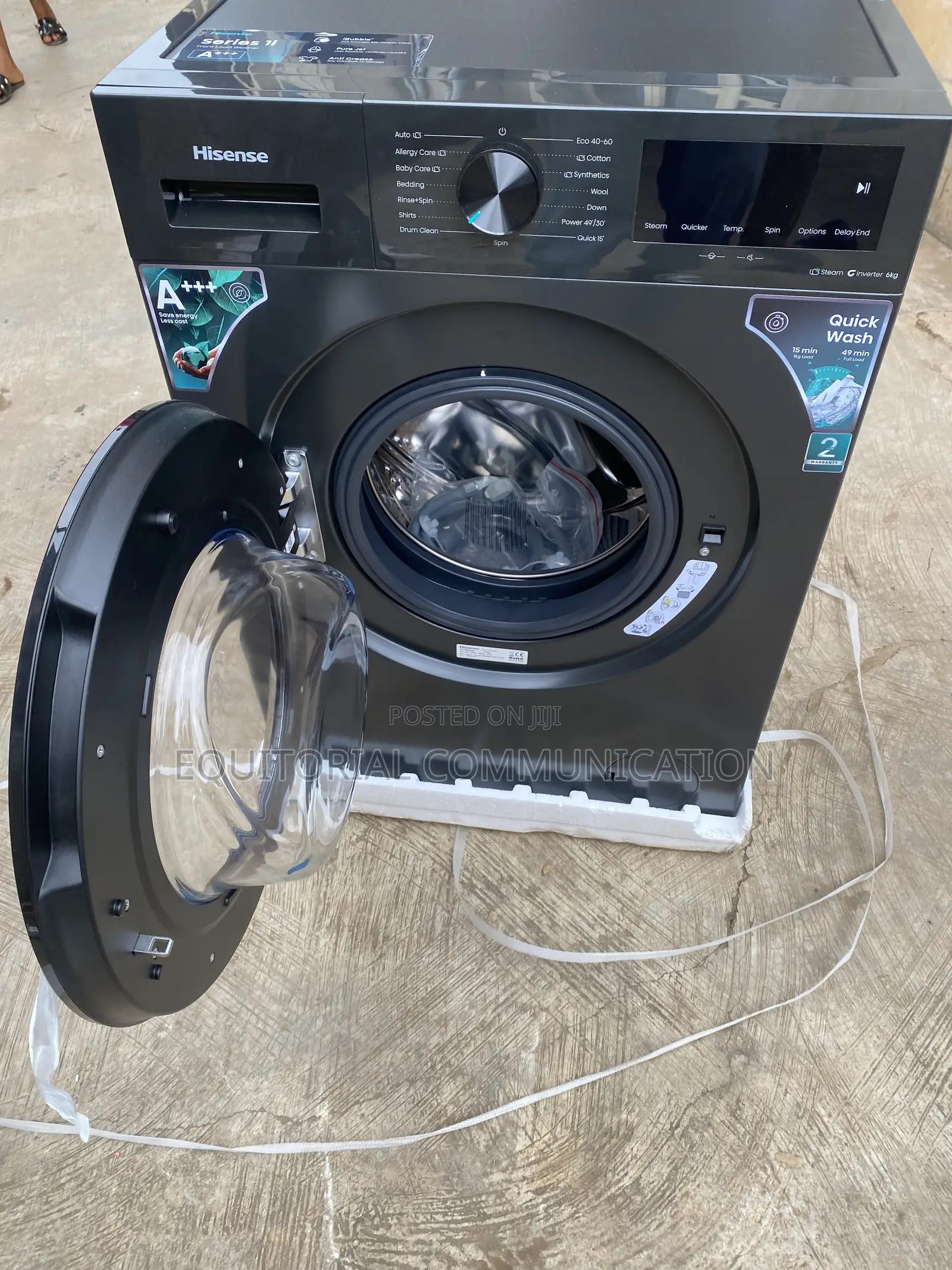 Hisense WF1I6022BK Home Laundry 6KG Front Load Inverter Machine