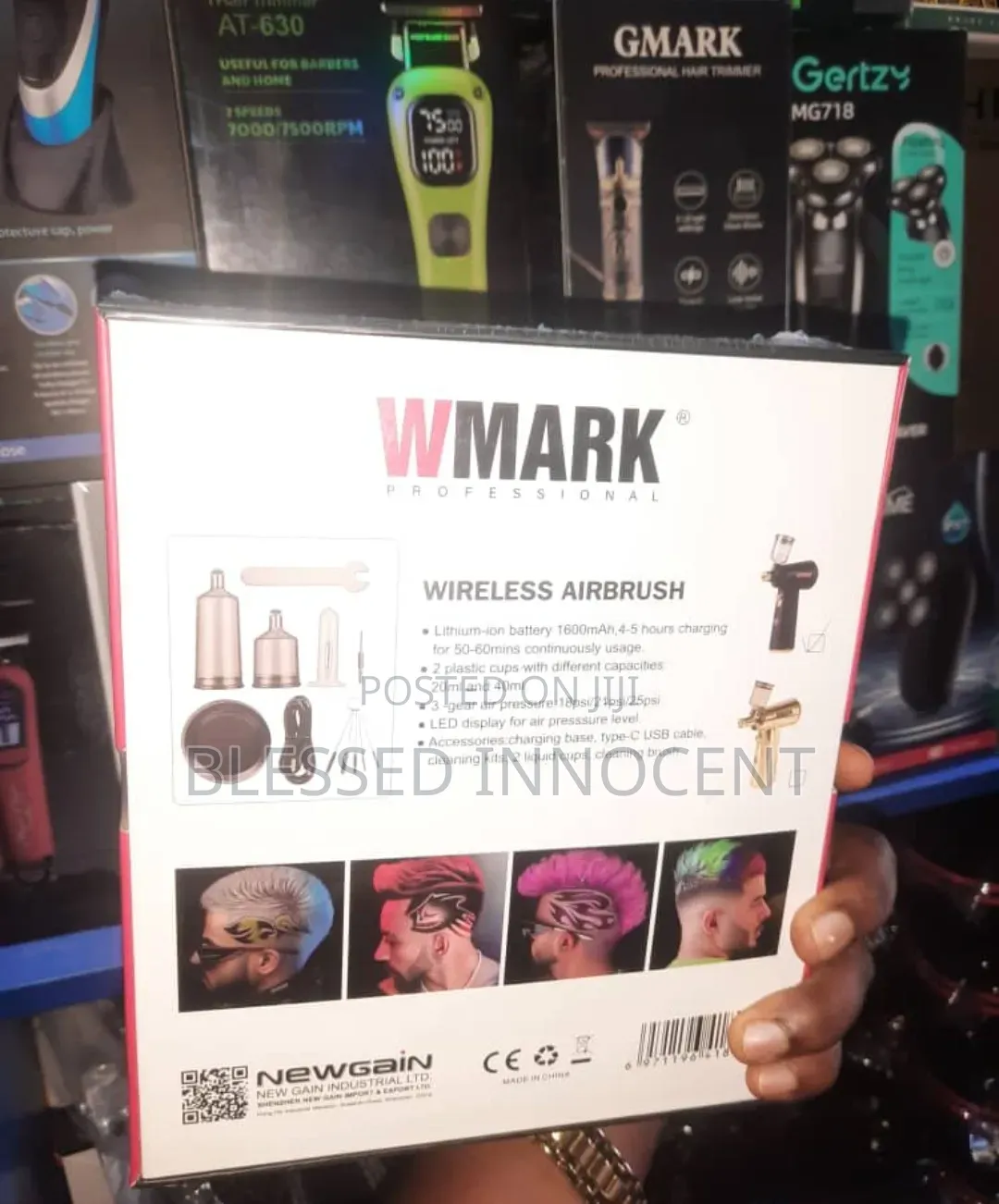 WMARK Professional Wireless Airbrush With LED Display