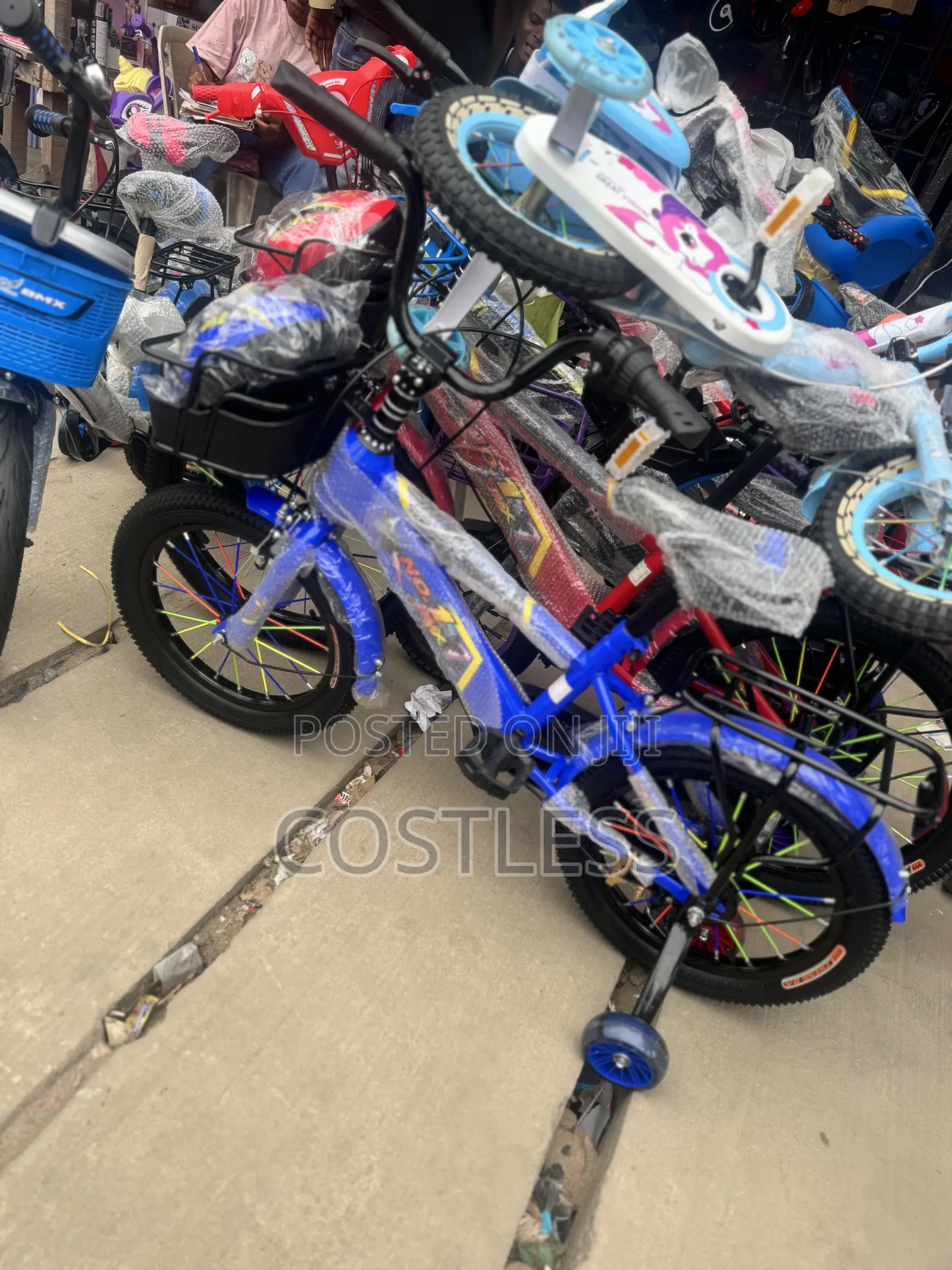 "No. 1 BMX" Style Sport Bicycle With Storage Basket, Training Wheels