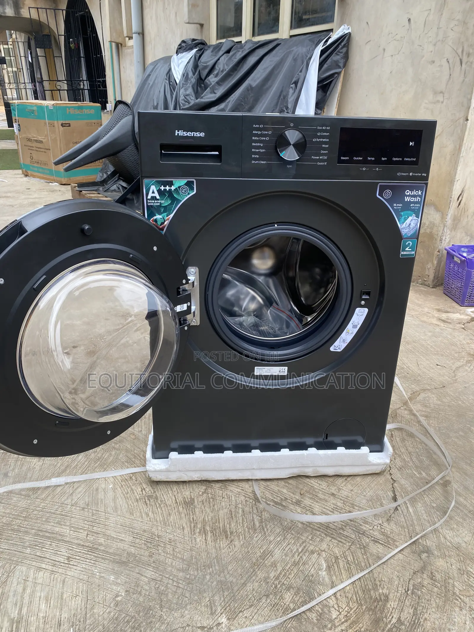 Hisense WF1I6022BK 6KG Front Load Inverter Home Washing Machine