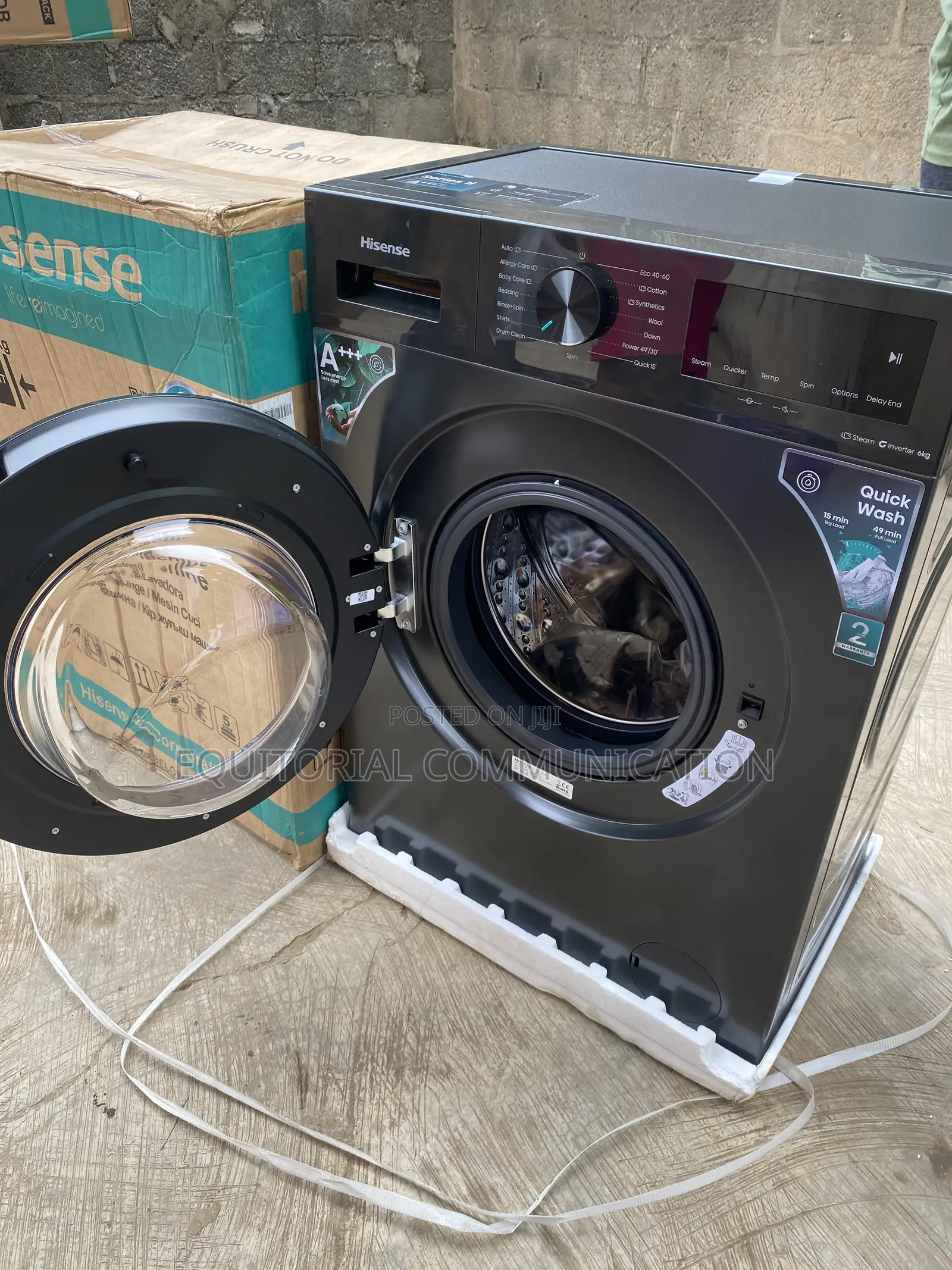 Hisense WF1I6022BK Efficient 6KG Front Load Inverter Washing Machine