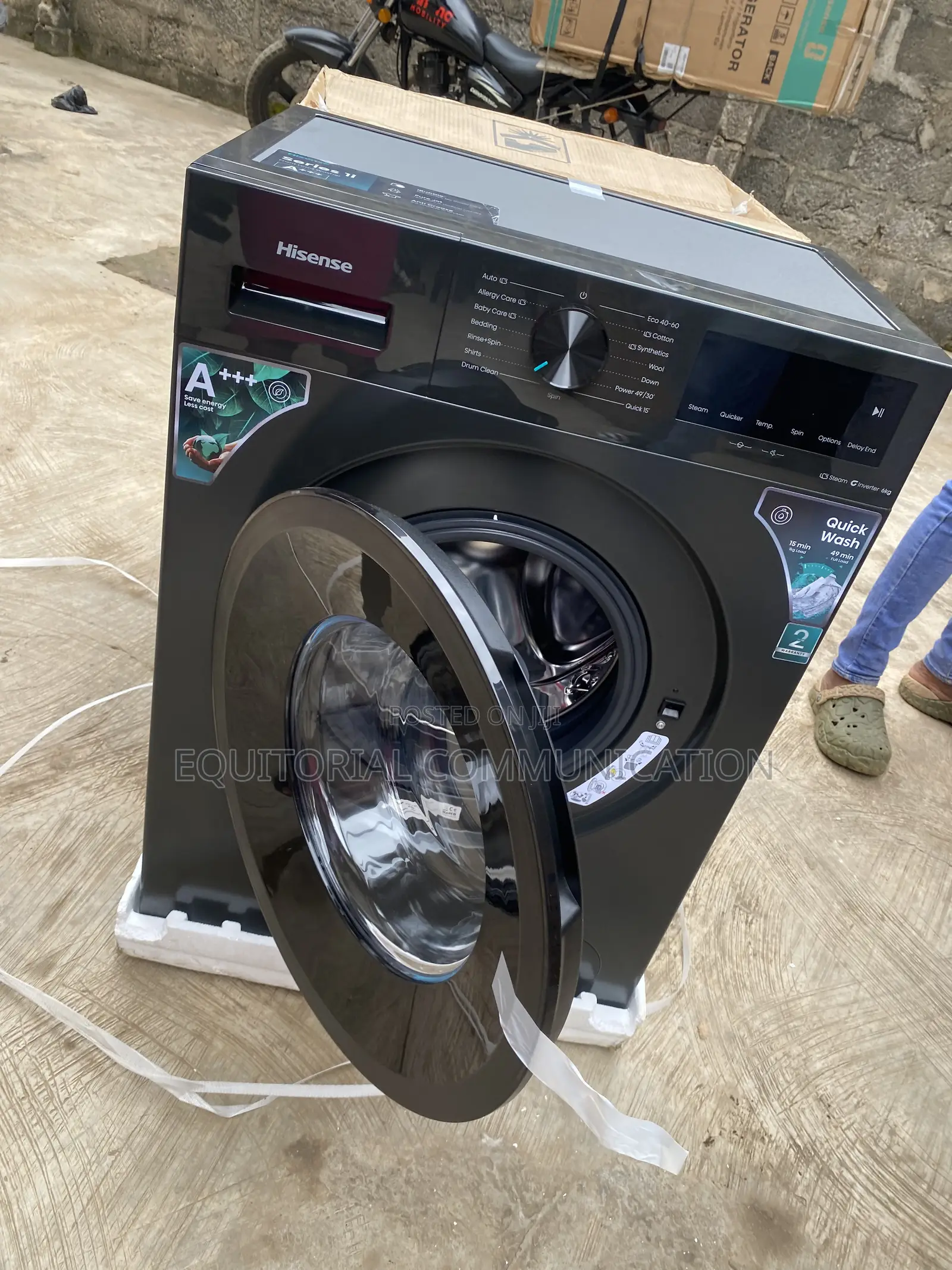 Hisense WF1I6022BK 6KG Inverter Front Load Compact Laundry Washer