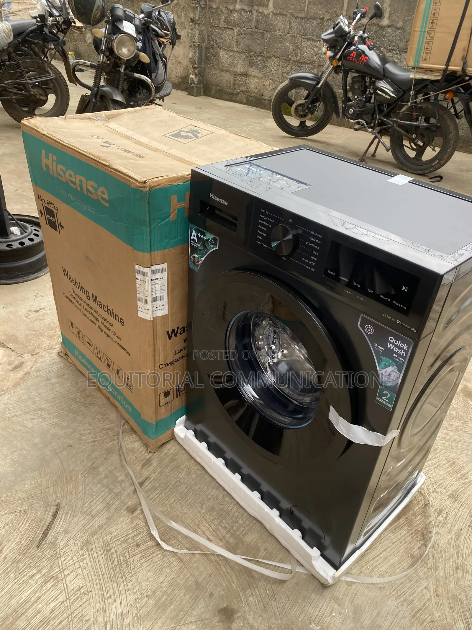 Hisense WF1I6022BK 6KG Front Load Inverter Washer for Apartments