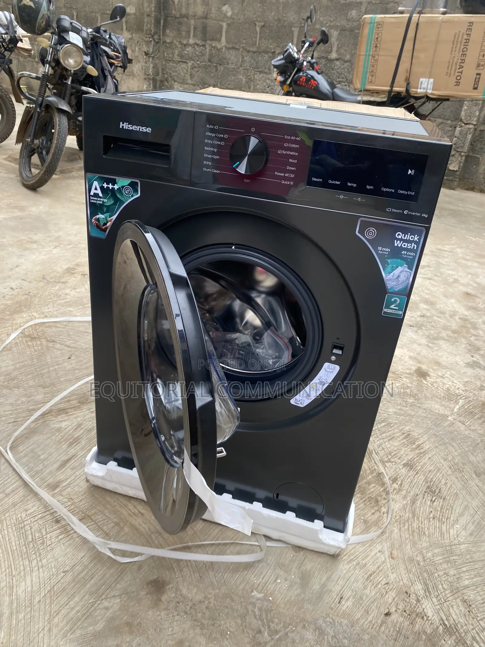 Hisense WF1I6022BK 6KG Front Load Inverter Home Laundry Appliance