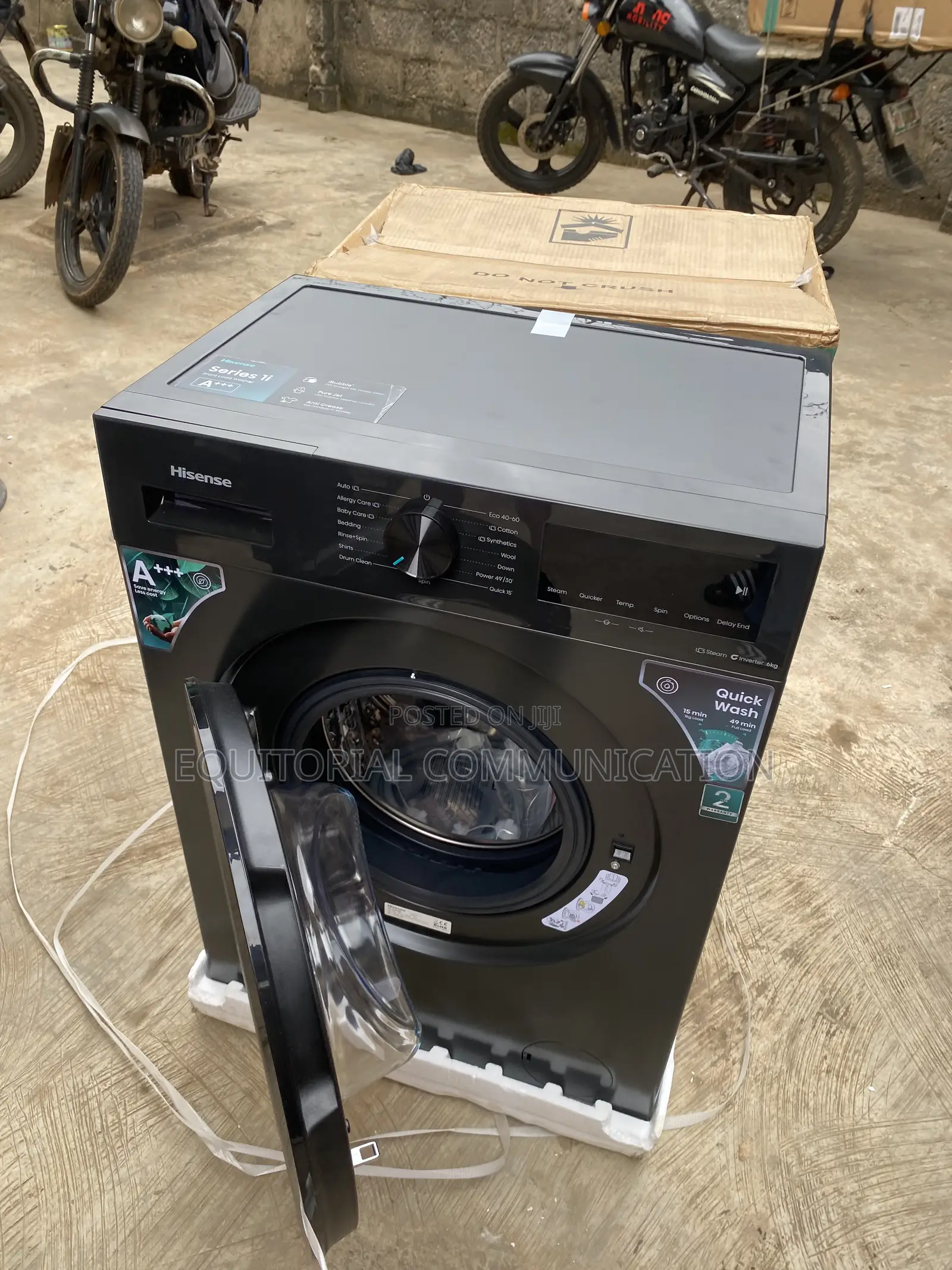 Hisense WF1I6022BK 6KG Front Load Inverter Everyday Washing Machine