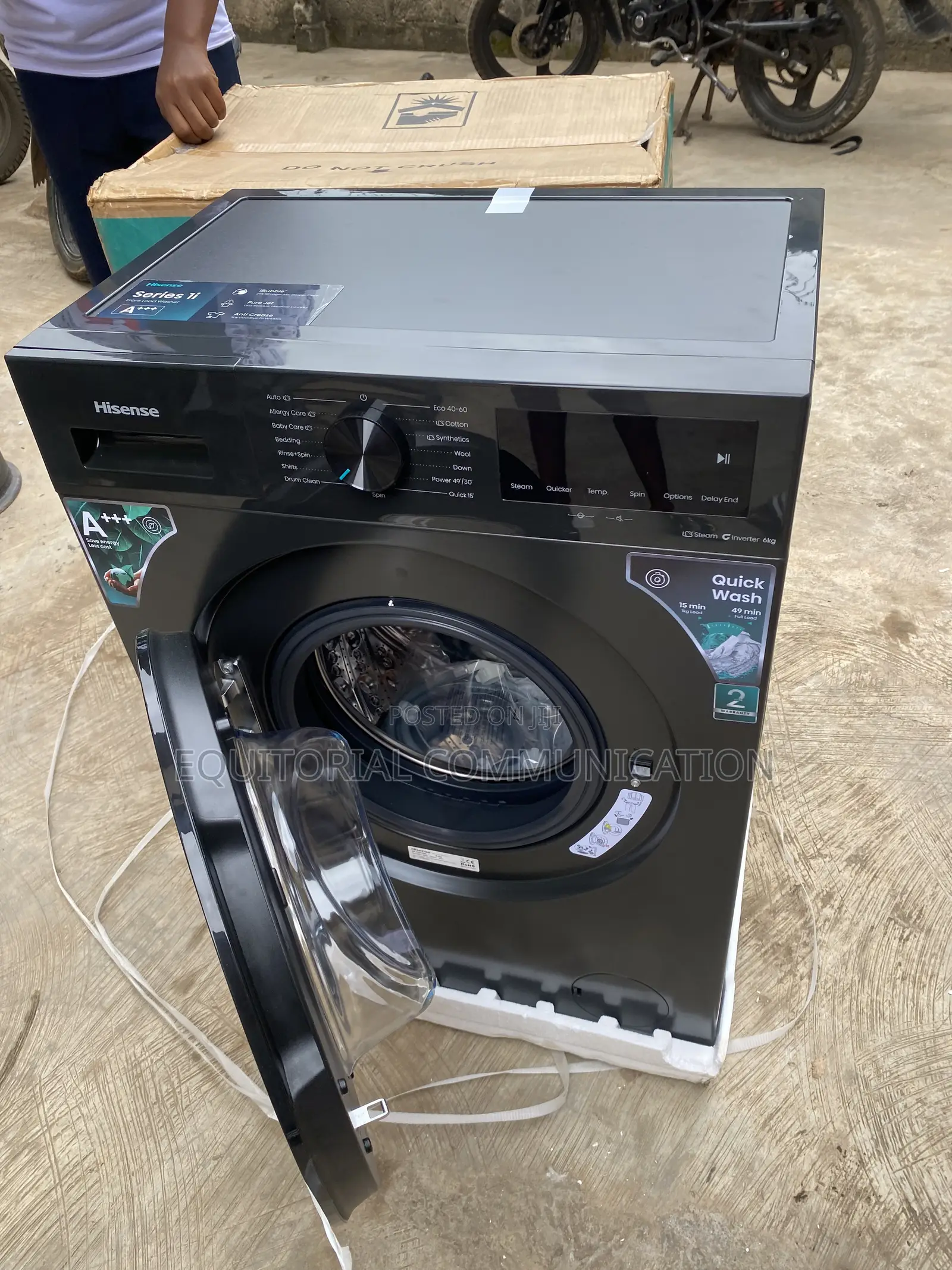 Hisense WF1I6022BK Front Load 6KG Inverter Washer for Family Use
