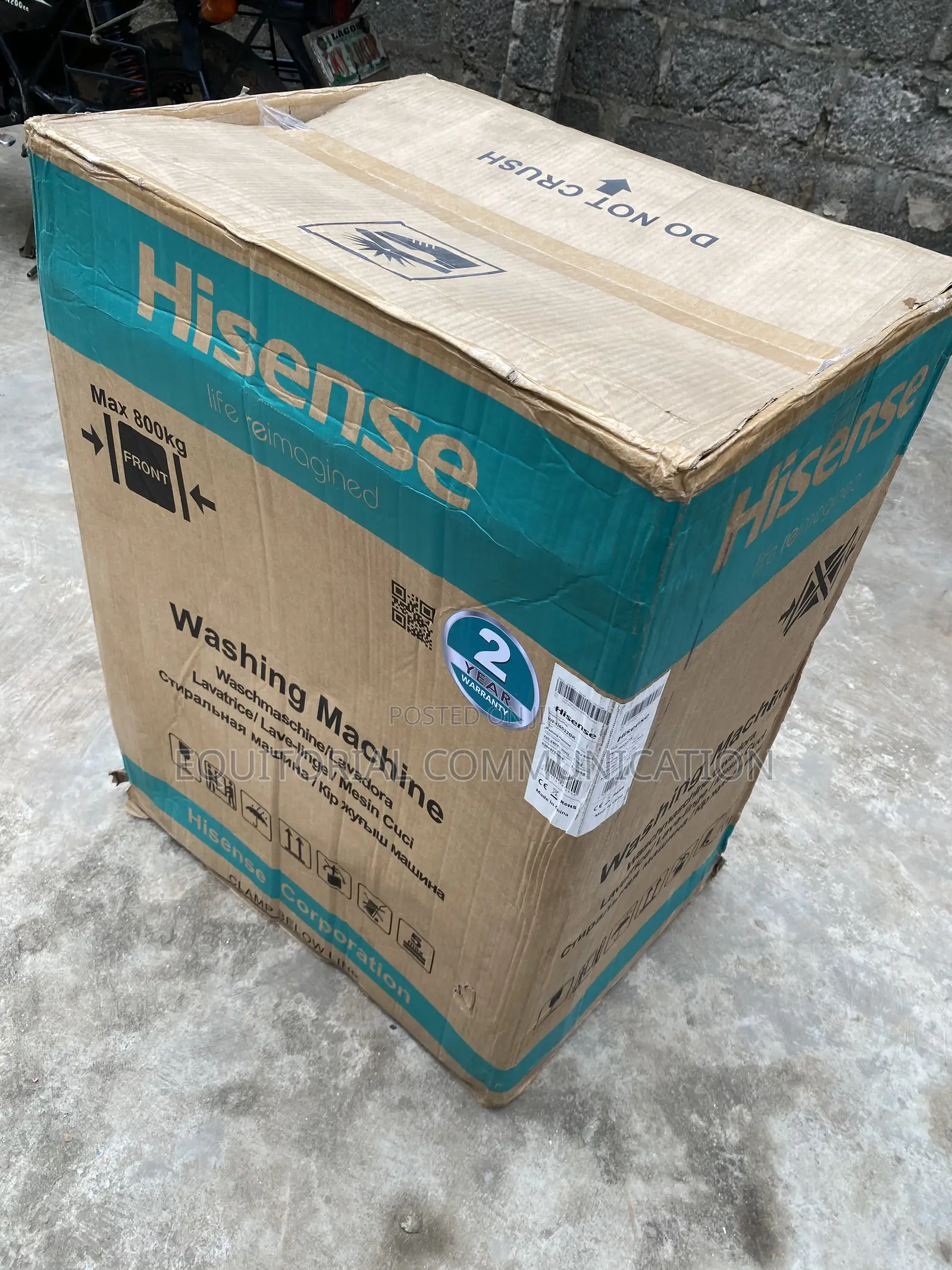 Hisense WF1I6022BK 6KG Front Load Inverter Washing Equipment