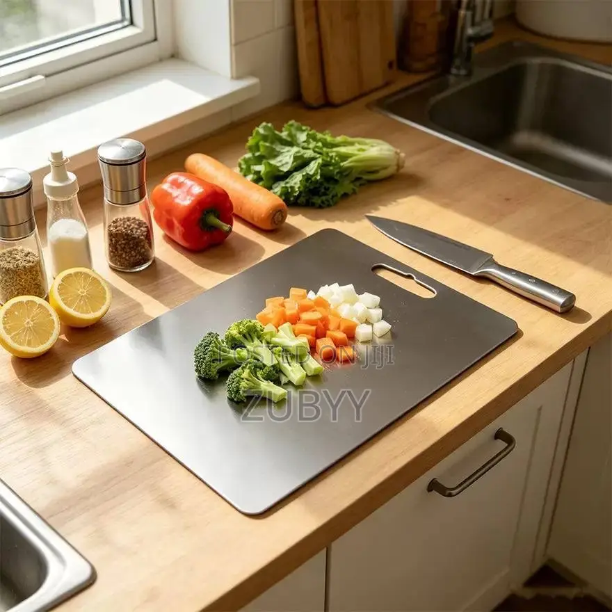 Double Sided Stainless Steel Chopping Board