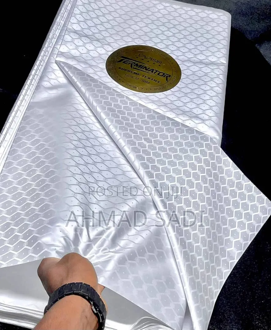 Terminator Bazin Guinea Brocade 6000 Per Yard 10 Yards 60000 Kano