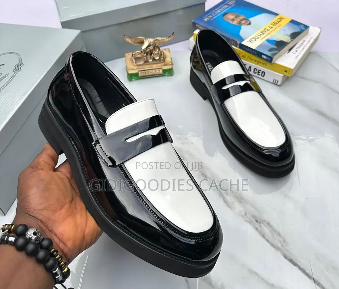 Men's Two-Tone Patent Penny Loafer Size 40-46