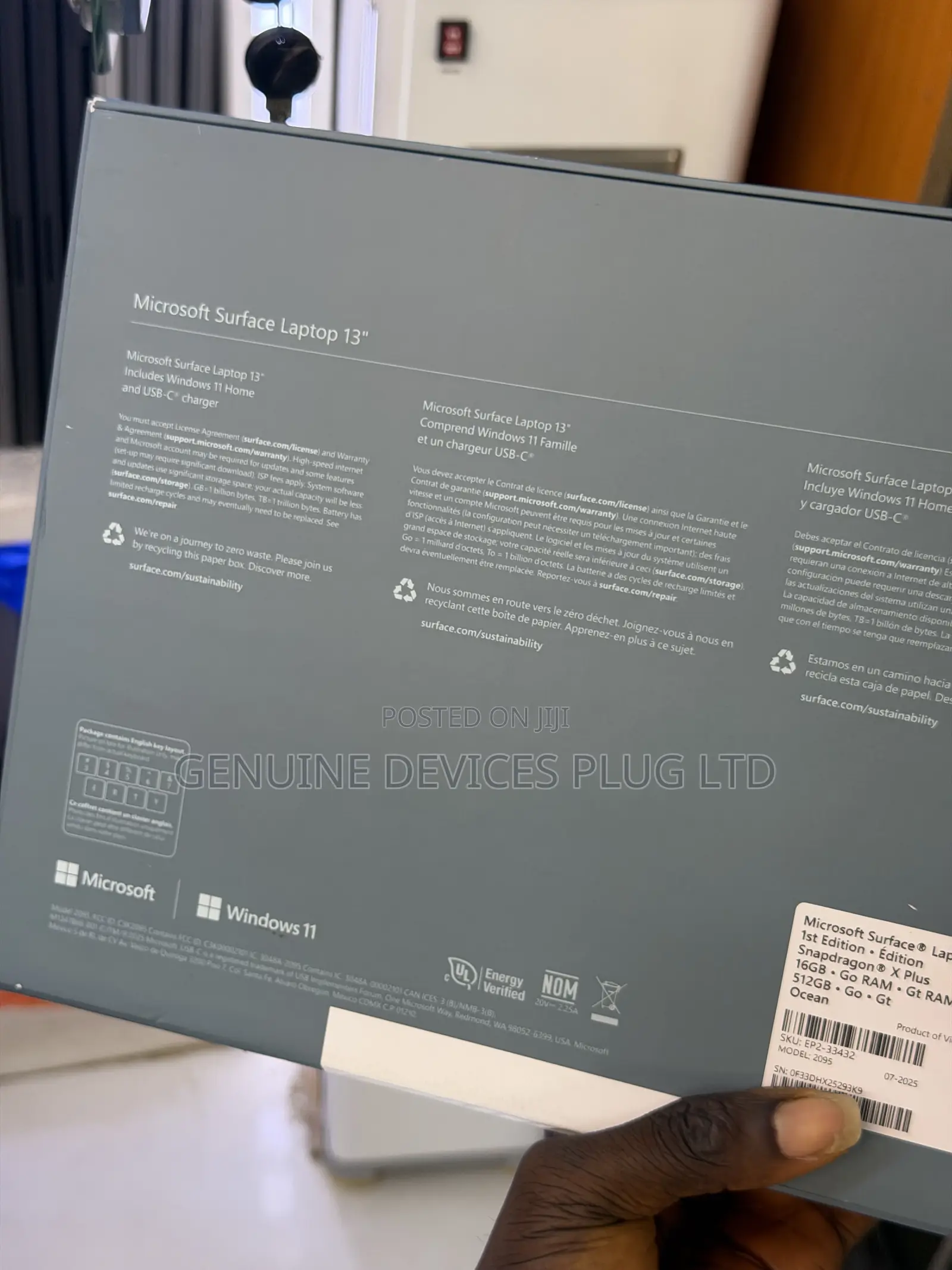 New Microsoft Surface Pro 11th Edition, a Copilot+ PC 16GB SSD 512GB