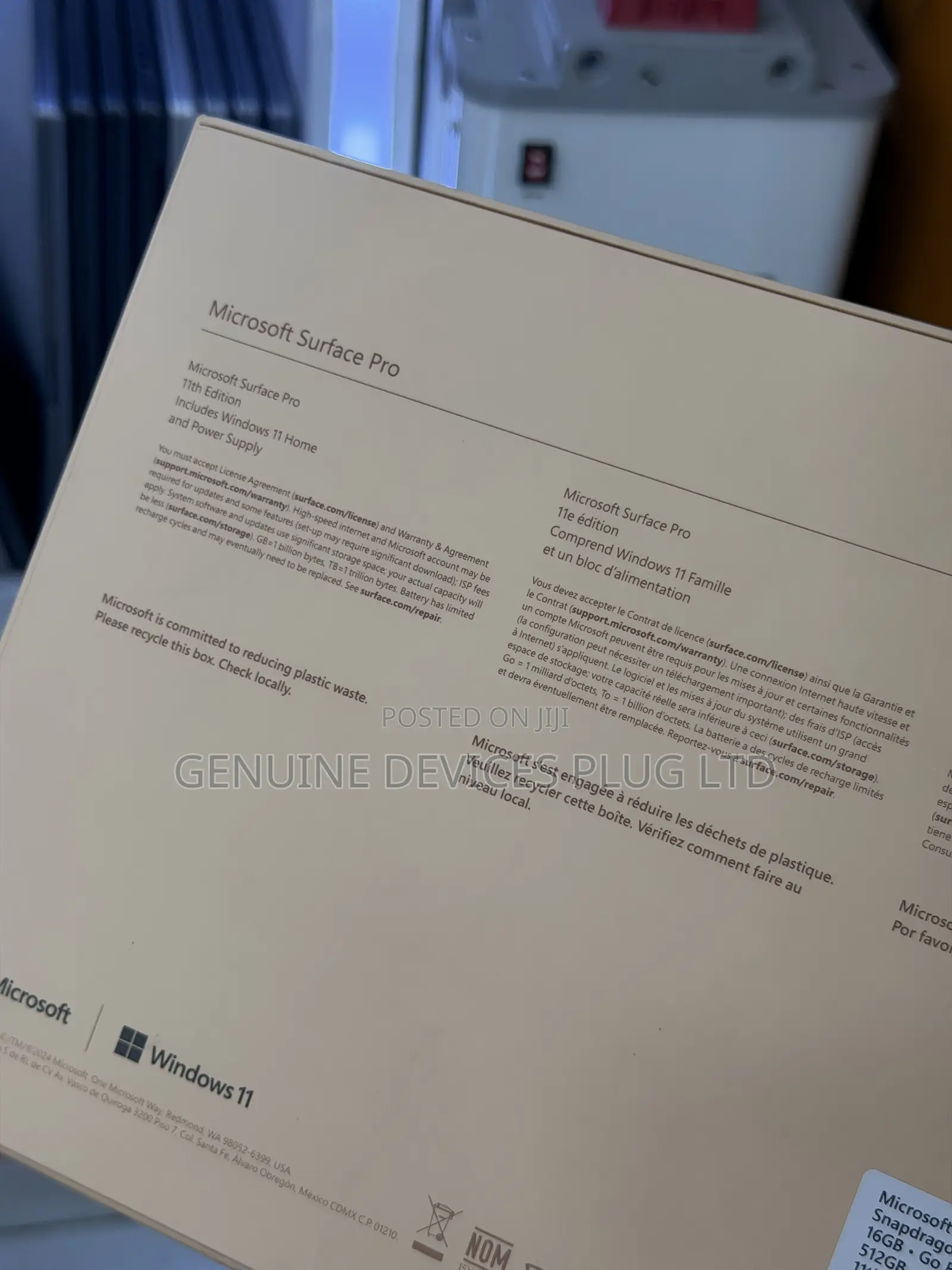 New Microsoft Surface Pro 11th Edition, a Copilot+ PC 16GB SSD 512GB