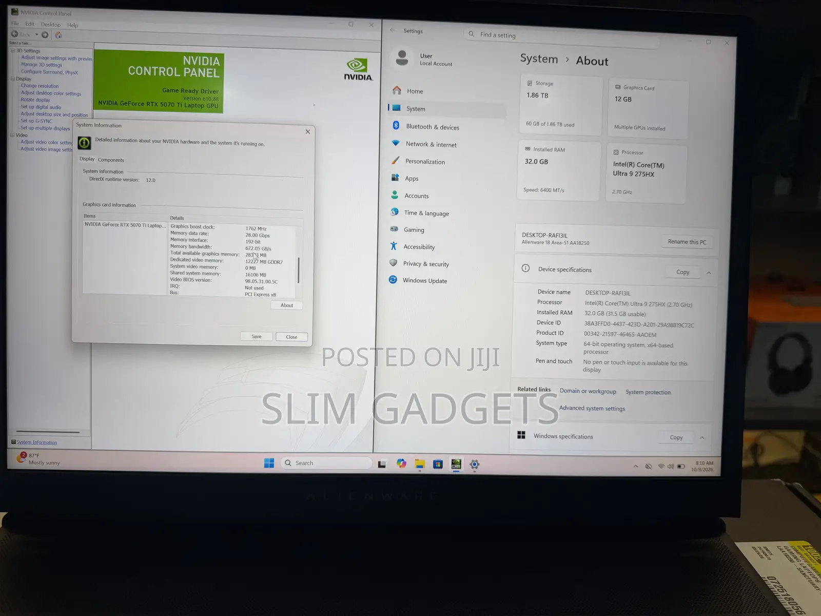 Laptop Alienware 18 Area-51 32GB Intel Core Ultra 9 SSD 2T