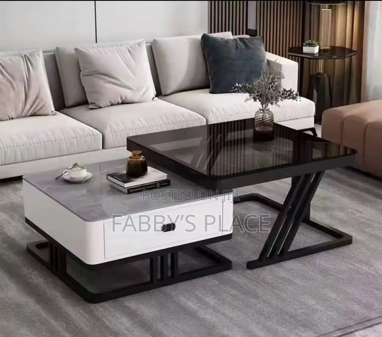 Marble Center Table With Drawer | Modern Living Room Furniture